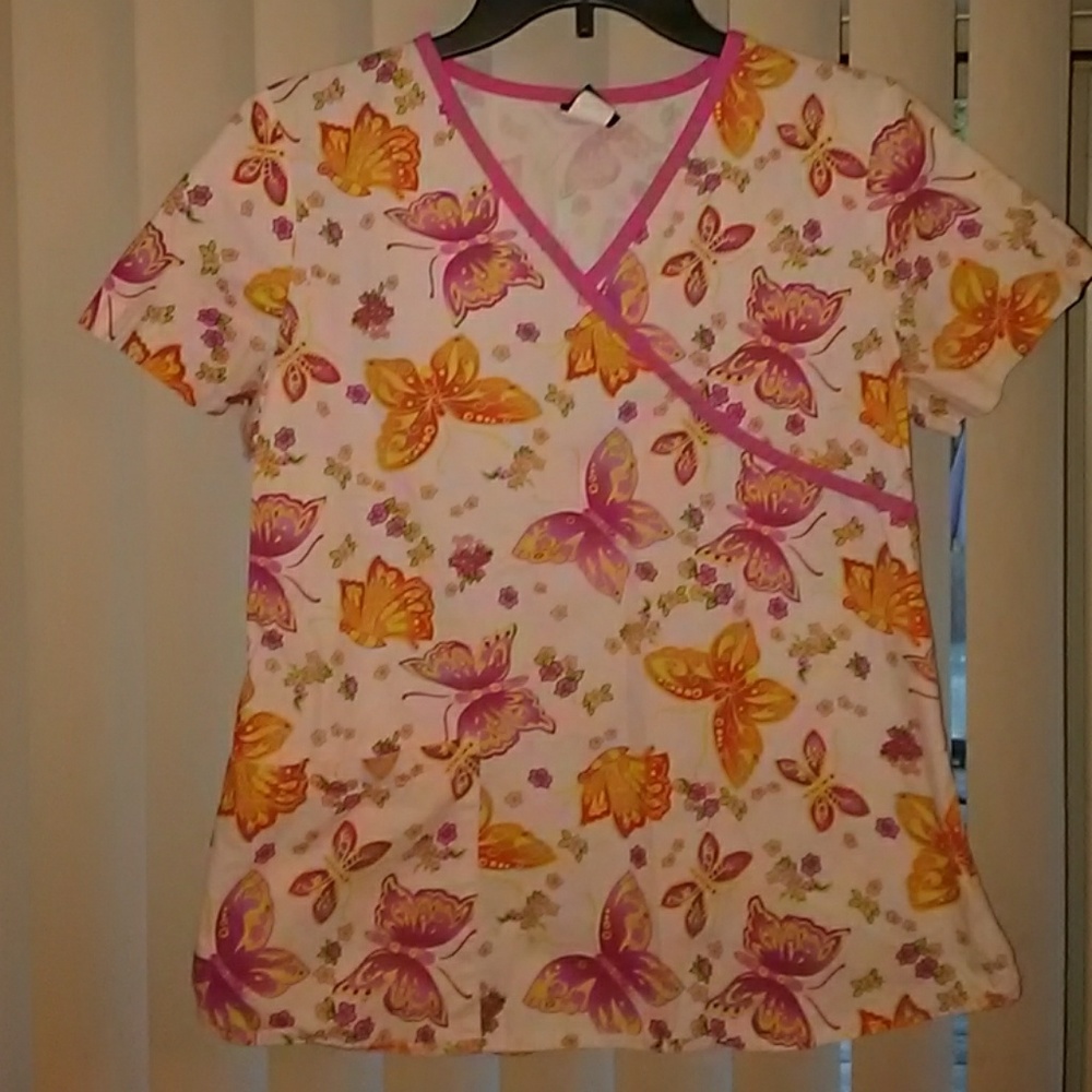 Cute butterfly scrub top